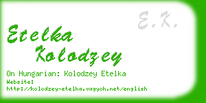 etelka kolodzey business card